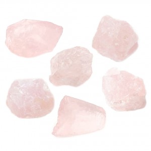 Χαλαζίας ροζ (Rose Quartz) ακατέργαστος ακανόνιστος φυσικός ημιπολύτιμος λίθος 5.5∽6.5cm Λίθοι Χώρου