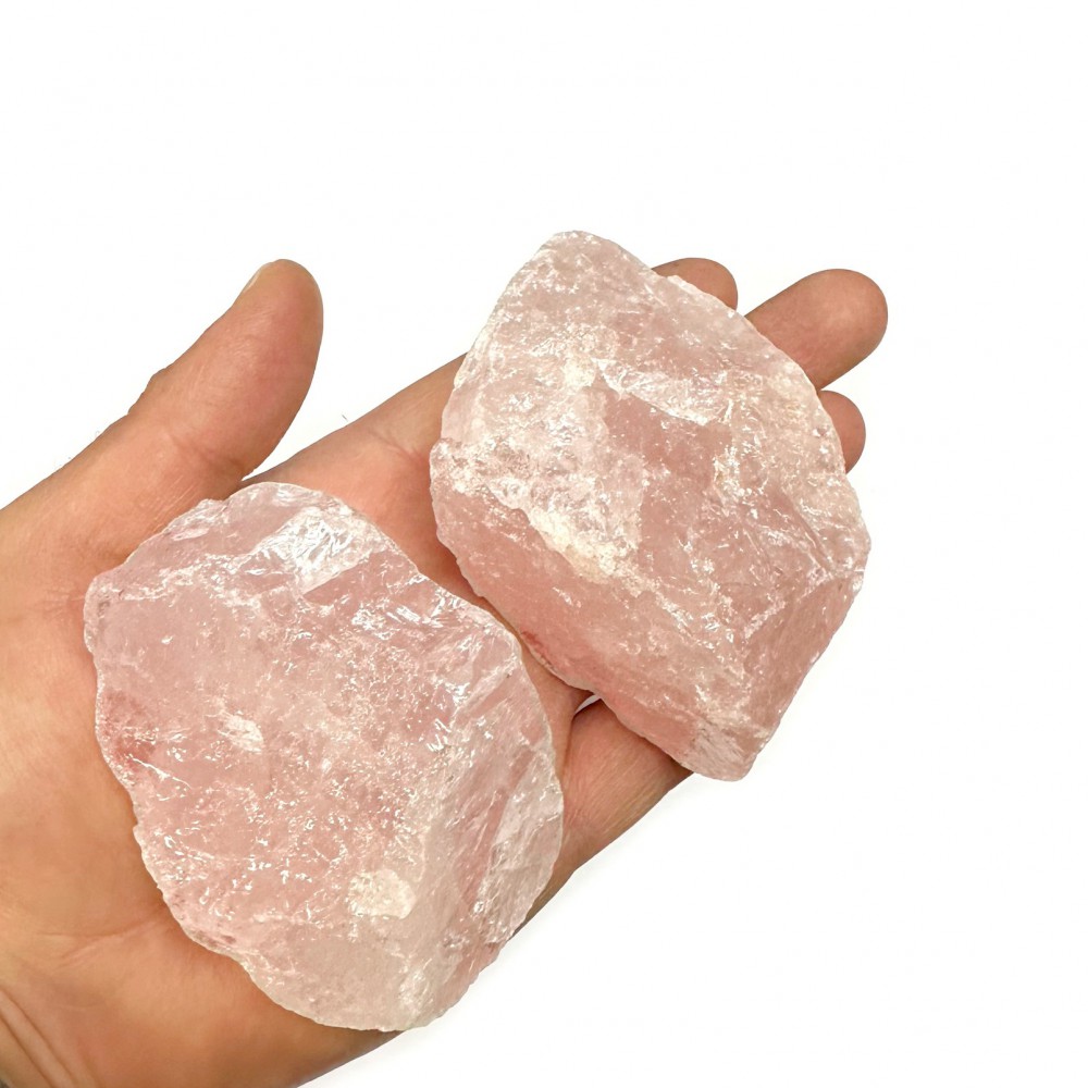Χαλαζίας ροζ (Rose Quartz) ακατέργαστος ακανόνιστος φυσικός ημιπολύτιμος λίθος 7.5∽9cm Λίθοι Χώρου