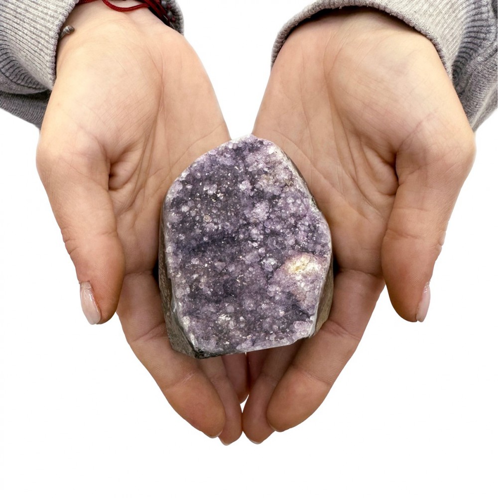 Αμέθυστος μωβ (Amethyst Light) ακατέργαστος φυσικός ημιπολύτιμος λίθος 8cm x 6.5cm x 6.5cm Λίθοι Χώρου