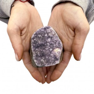 Αμέθυστος μωβ (Amethyst Light) ακατέργαστος φυσικός ημιπολύτιμος λίθος 8cm x 6.5cm x 6.5cm Λίθοι Χώρου