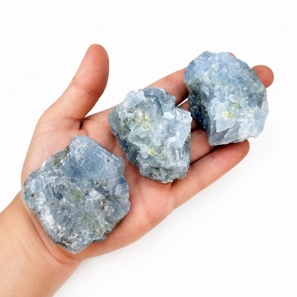 Αγγελίτης (Angelite) ακατέργαστος ακανόνιστος φυσικός ημιπολύτιμος λίθος 6cm∽7cm Λίθοι Διακοσμητικοί - Χώρου