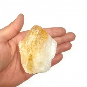 Citrine natural semi precious pointed stone 7.5cm x 6cm x 5.5cm Decorative Stones