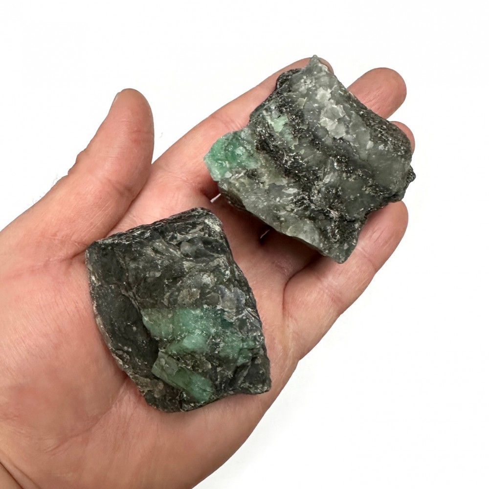 Σμαράγδι (Emerald) ακατέργαστος ακανόνιστος φυσικός πολύτιμος λίθος 6∽7cm Λίθοι Χώρου