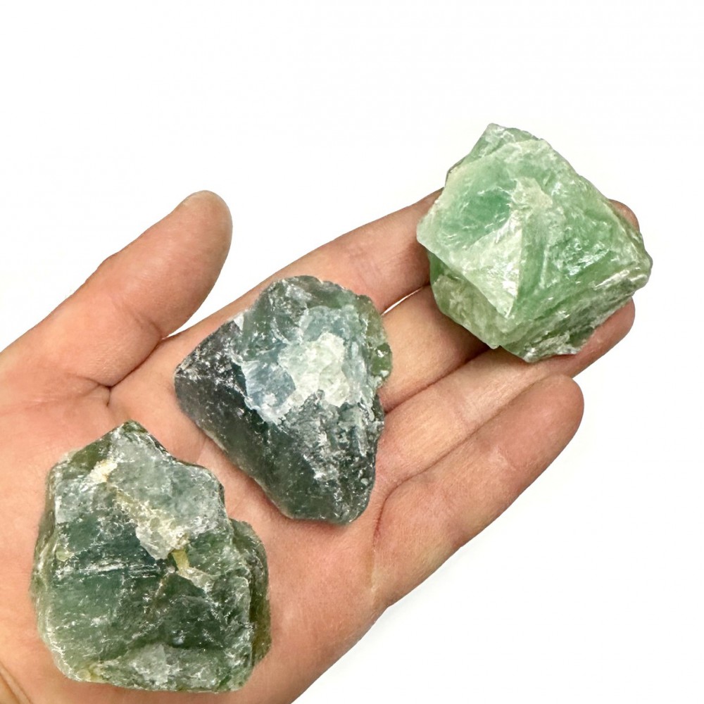Φθορίτης πράσινος (Green Fluorite) ακατέργαστος ακανόνιστος φυσικός ημιπολύτιμος λίθος 5cm∽6cm Λίθοι Χώρου