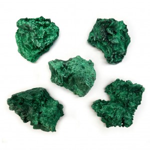 Malachite green irregular rough natural semi precious stone 7cm ∽ 8cm Decorative Stones