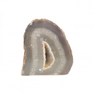 Αχάτης γκρι (Agate) ακατέργαστος φυσικός ημιπολύτιμος λίθος 9.5cm x 9cm x 7cm Λίθοι Χώρου