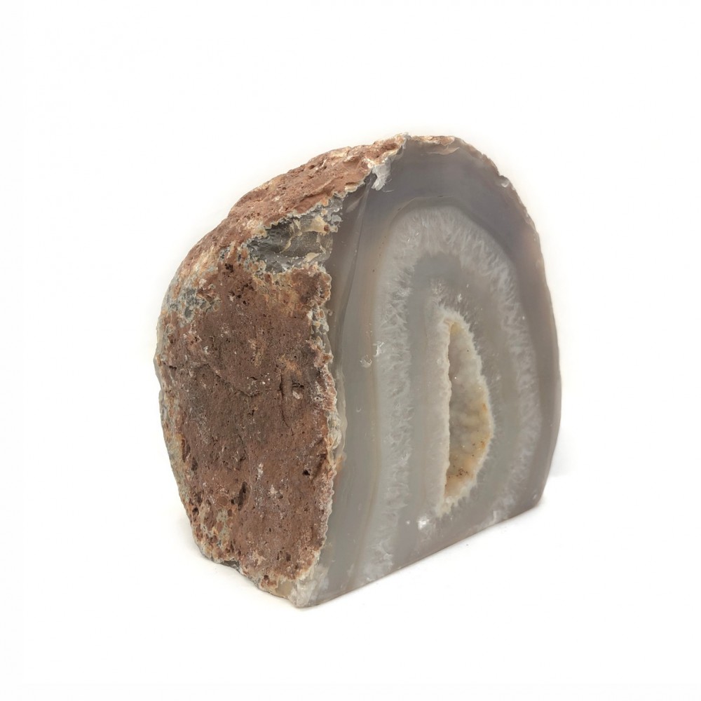 Αχάτης γκρι (Agate) ακατέργαστος φυσικός ημιπολύτιμος λίθος 9.5cm x 9cm x 7cm Λίθοι Χώρου