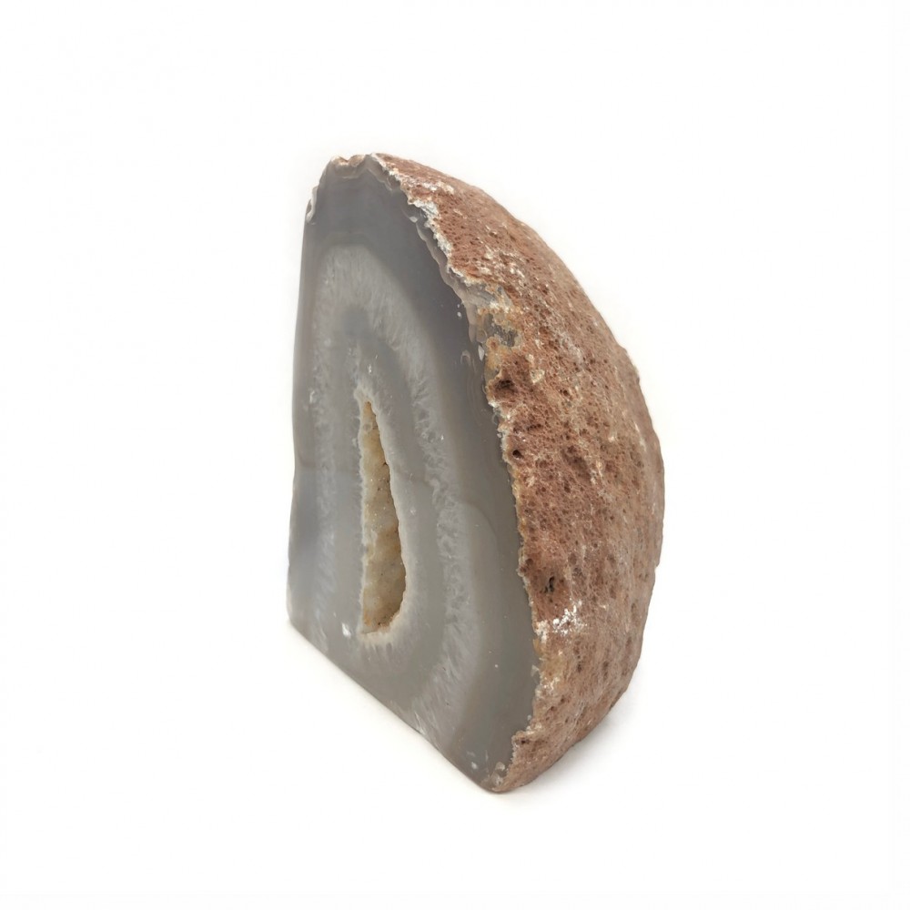 Αχάτης γκρι (Agate) ακατέργαστος φυσικός ημιπολύτιμος λίθος 9.5cm x 9cm x 7cm Λίθοι Χώρου