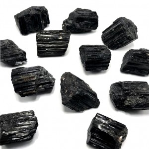 Τουρμαλίνη μαύρη (Tourmaline) ακατέργαστος ακανόνιστος φυσικός ημιπολύτιμος λίθος 3∽3.5cm Λίθοι Χώρου