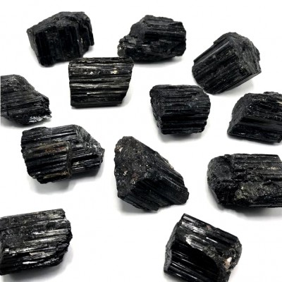 Τουρμαλίνη μαύρη (Tourmaline) ακατέργαστος ακανόνιστος φυσικός ημιπολύτιμος λίθος 3∽3.5cm
