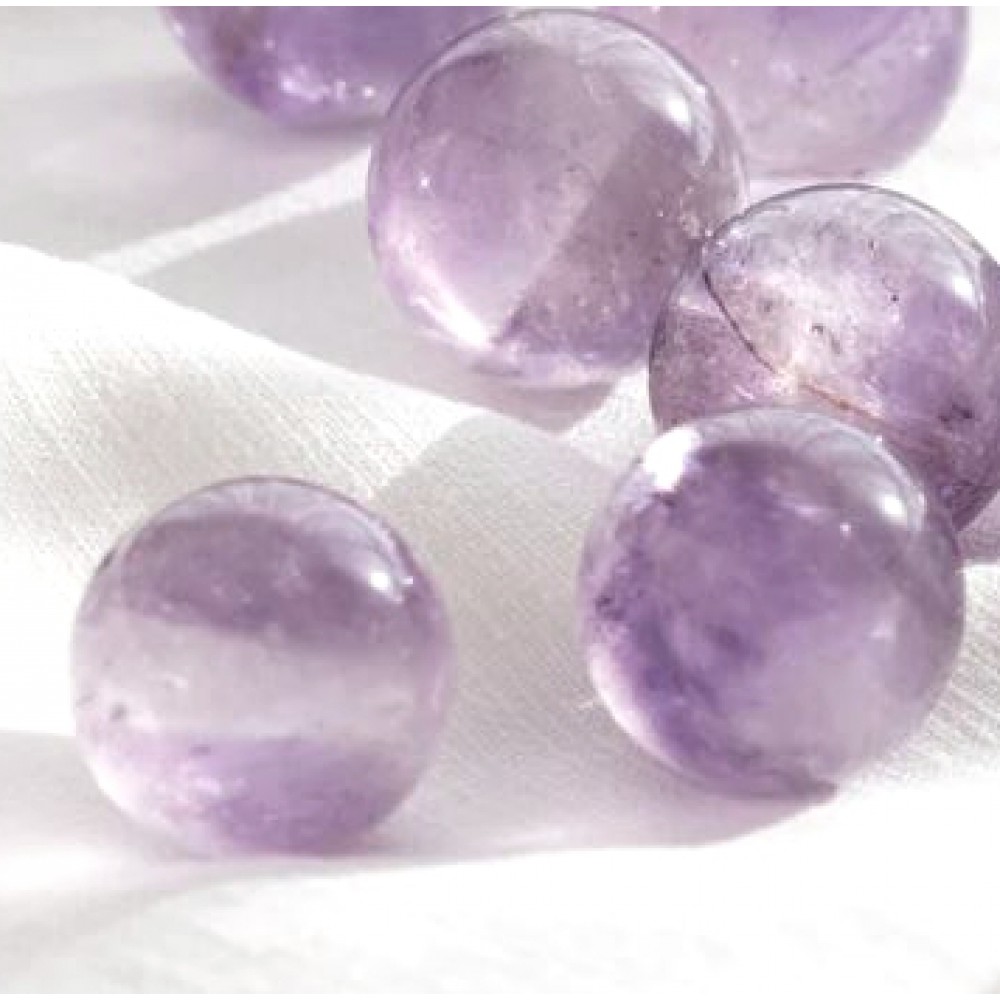 Amethyst Light natural semi precious stone sphere 2.5cm Sphere Semi Precious Stones