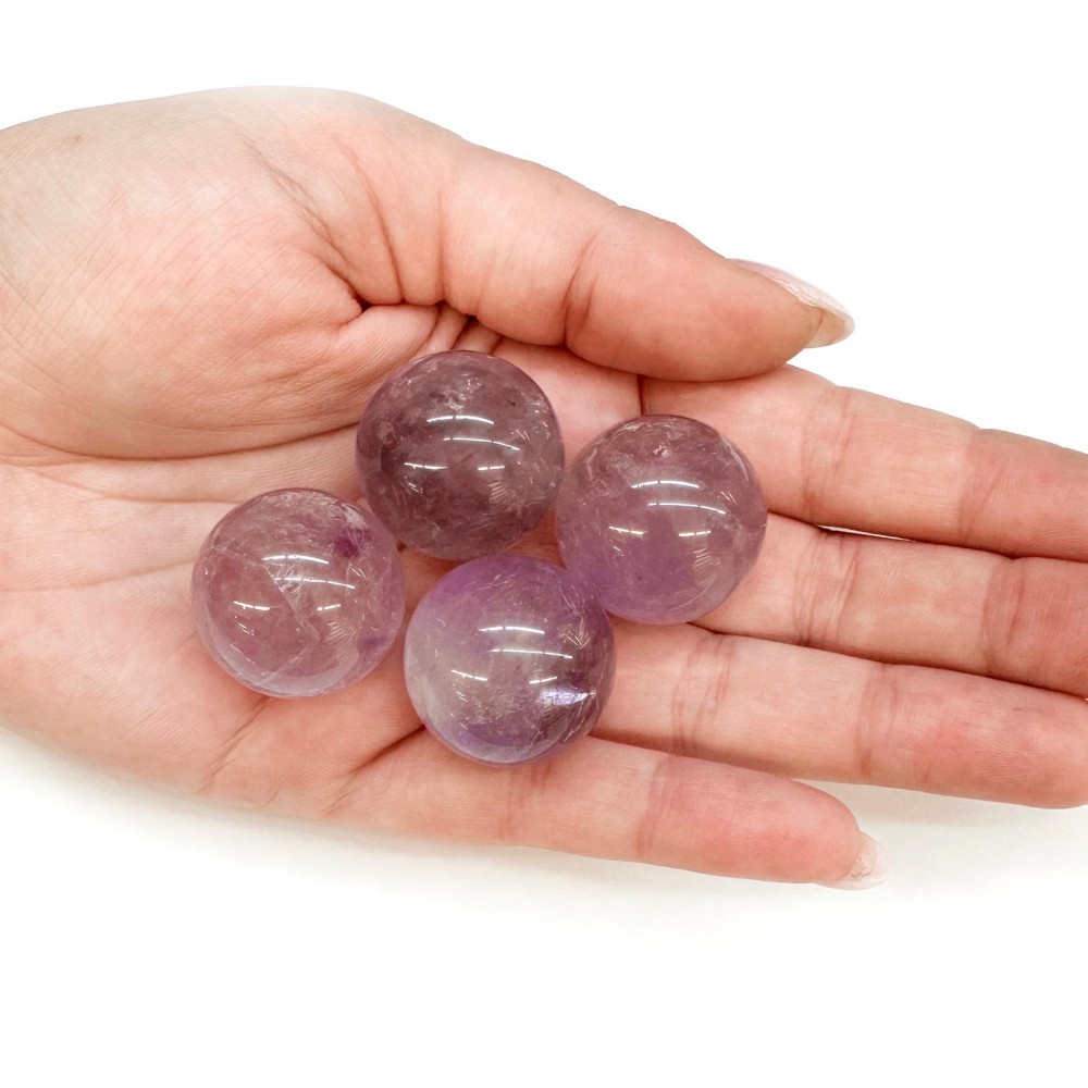 Amethyst Light natural semi precious stone sphere 2.5cm Sphere Semi Precious Stones