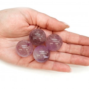 Amethyst Light natural semi precious stone sphere 2.5cm Sphere Semi Precious Stones