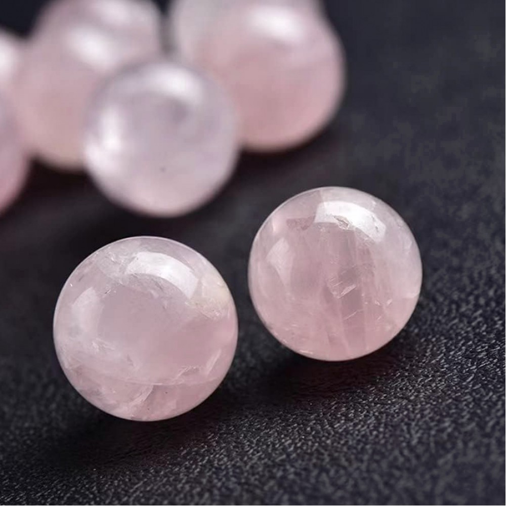Rose Quartz natural semi precious stone sphere 2.7cm Sphere Semi Precious Stones