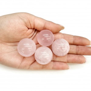 Rose Quartz natural semi precious stone sphere 2.7cm Sphere Semi Precious Stones