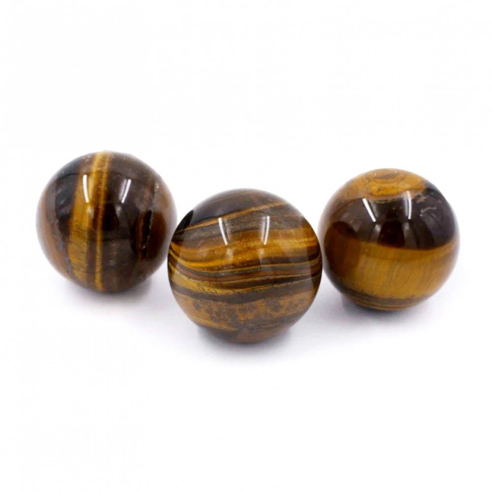 Tiger Eye natural semi precious stone sphere 2.7cm Sphere Semi Precious Stones