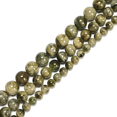 Τουρμαλίνη Πράσινη (Tourmaline Green Verdelite) φυσικοί ημιπολύτιμοι λίθοι χάντρες 6mm/ 8mm/ 10mm/ 12mm (σειρά/39∽40cm)