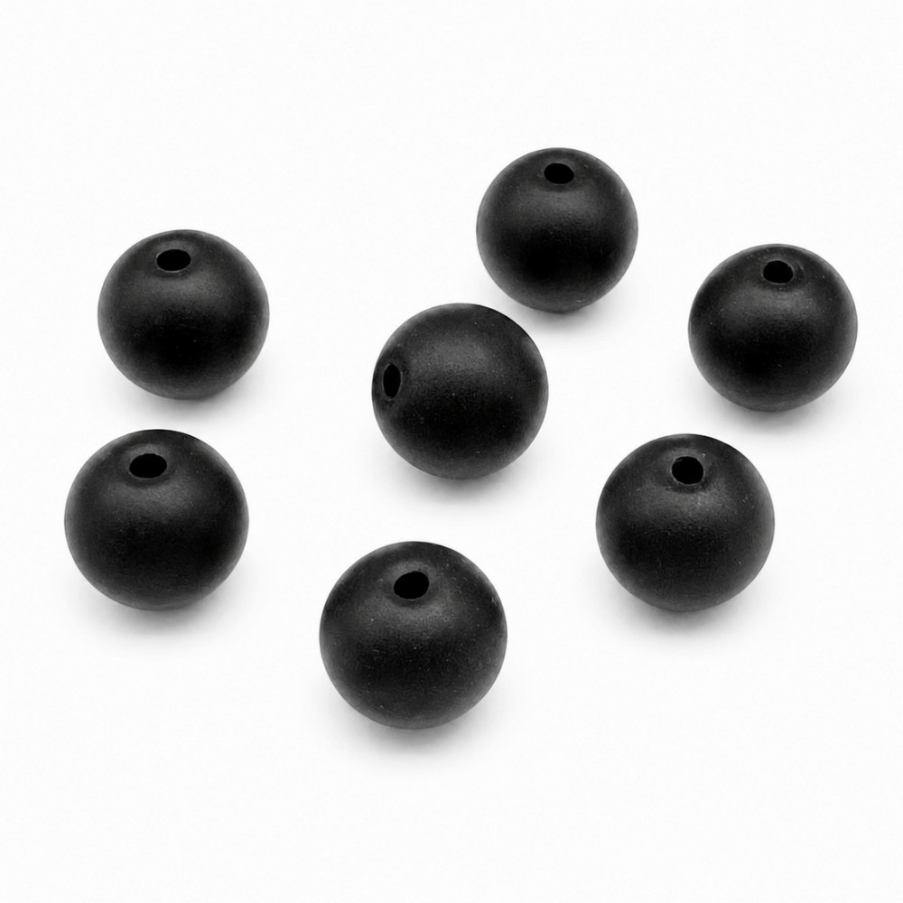 Όνυχας μαύρος ματ (Onyx) φυσικός ημιπολύτιμος λίθος χάντρα 6mm/ 8mm/ 10mm/ 12mm (τιμή ανά χάντρα) Όνυχας - Onyx
