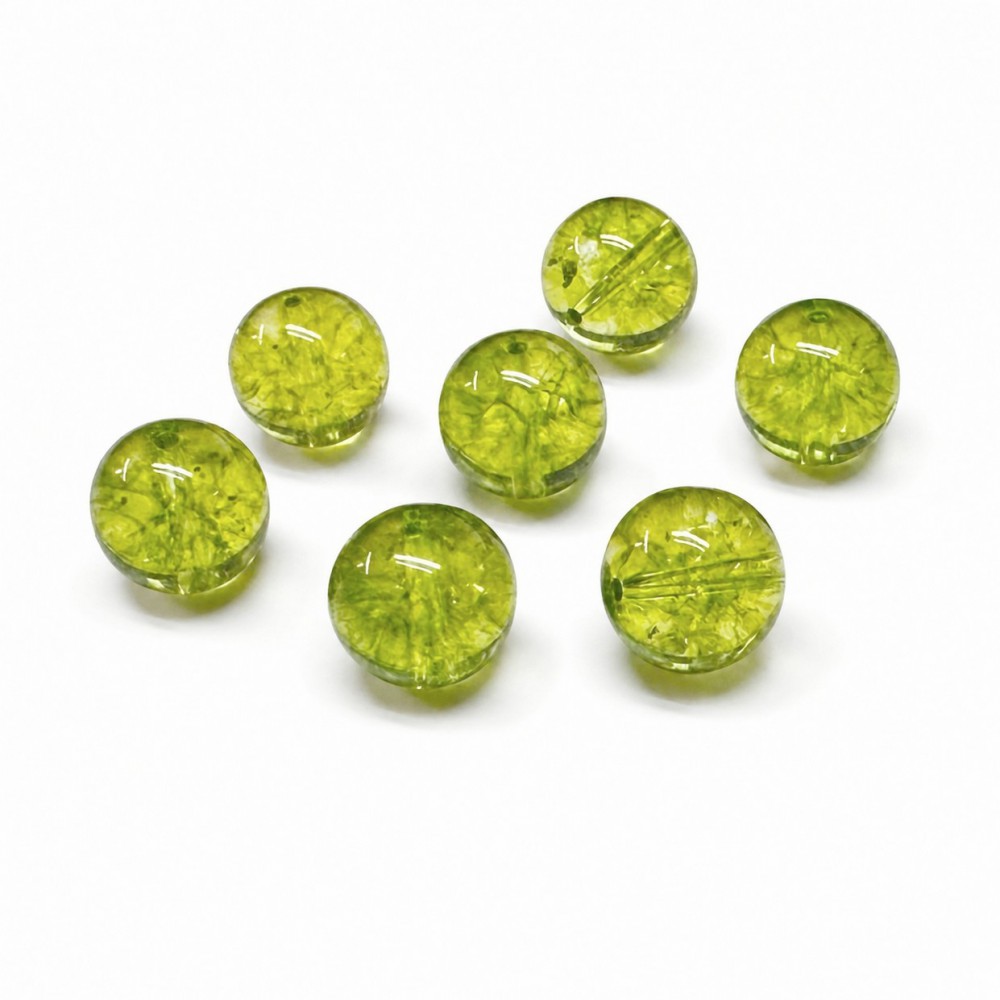 Περίδοτο (Peridot) φυσικός ημιπολύτιμος λίθος χάντρα 8mm / 10mm (τιμή ανά χάντρα) Περίδοτο - Peridot
