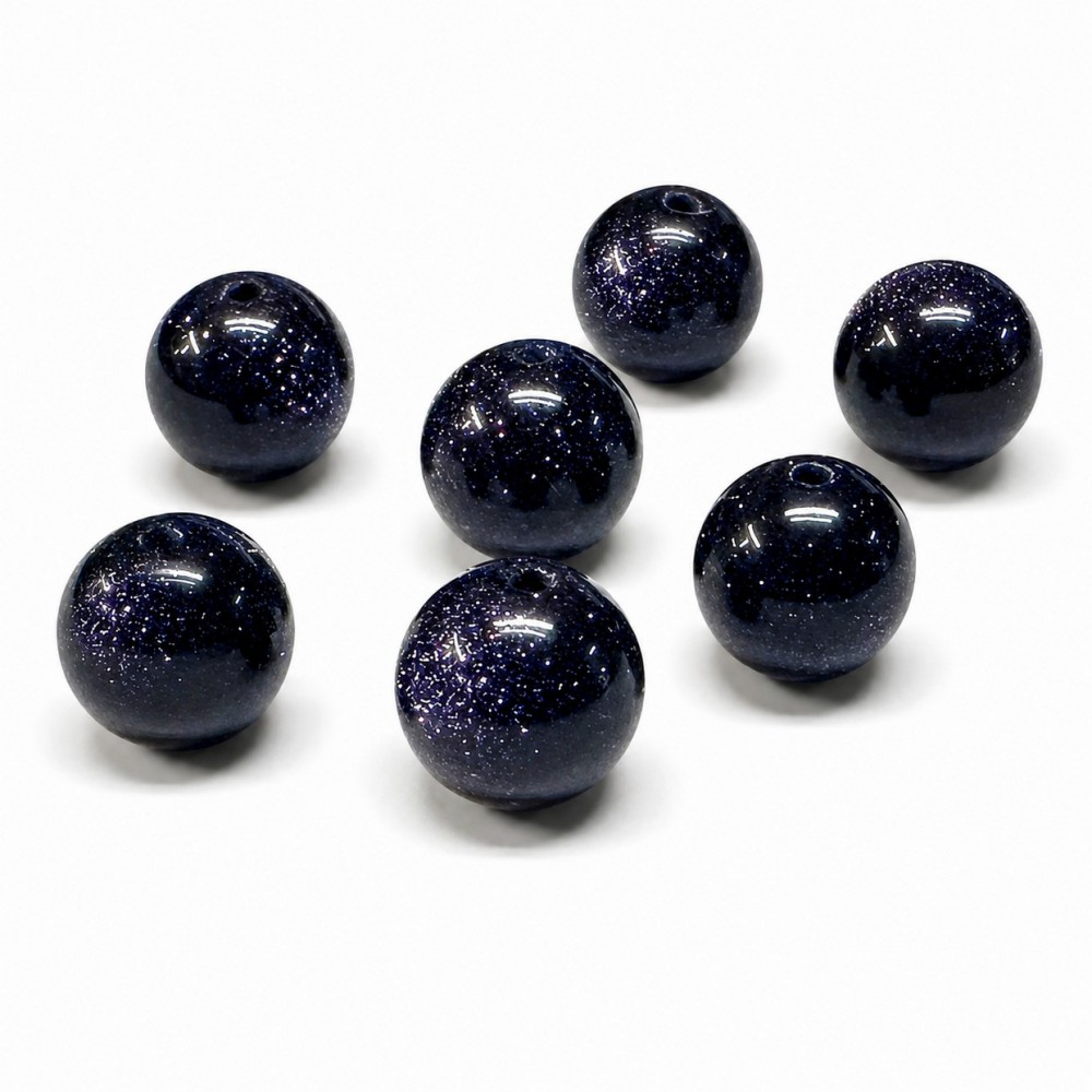 Χρυσόλιθος μπλε (blue Sandstone) φυσικός ημιπολύτιμος λίθος χάντρα 6mm/ 8mm/ 10mm (τιμή ανά χάντρα) Χρυσόλιθος - Sandstone