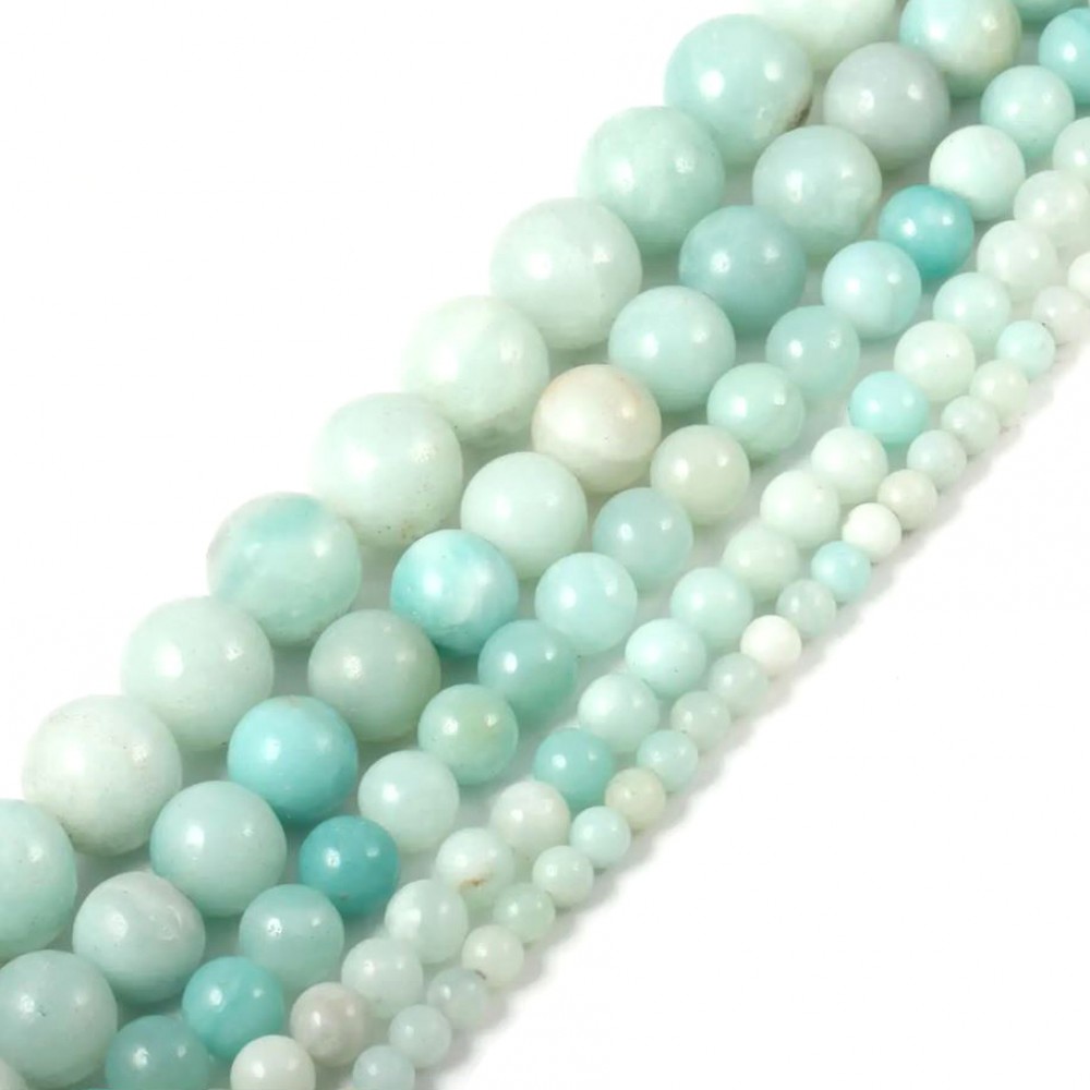 Αμαζονίτης (Amazonite) φυσικοί ημιπολύτιμοι λίθοι χάντρες 8mm / 10mm (σειρά∽38cm) Αμαζονίτης - Amazonite
