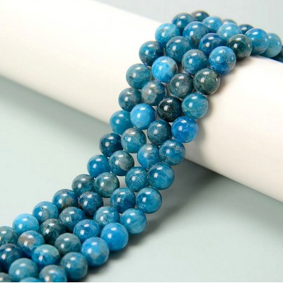 Απατίτης (Apatite) φυσικοί ημιπολύτιμοι λίθοι χάντρες 4mm/ 6mm/ 8mm/ 10mm (σειρά/38∽40cm)
