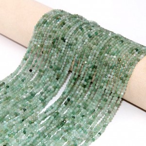 Αβεντουρίνη πράσινη (Aventurine) φυσικοί ημιπολύτιμοι λίθοι χάντρες πολυγωνικές 3mm (σειρά∽39cm∽136χάντρες) Αβεντουρίνη - Aventurine