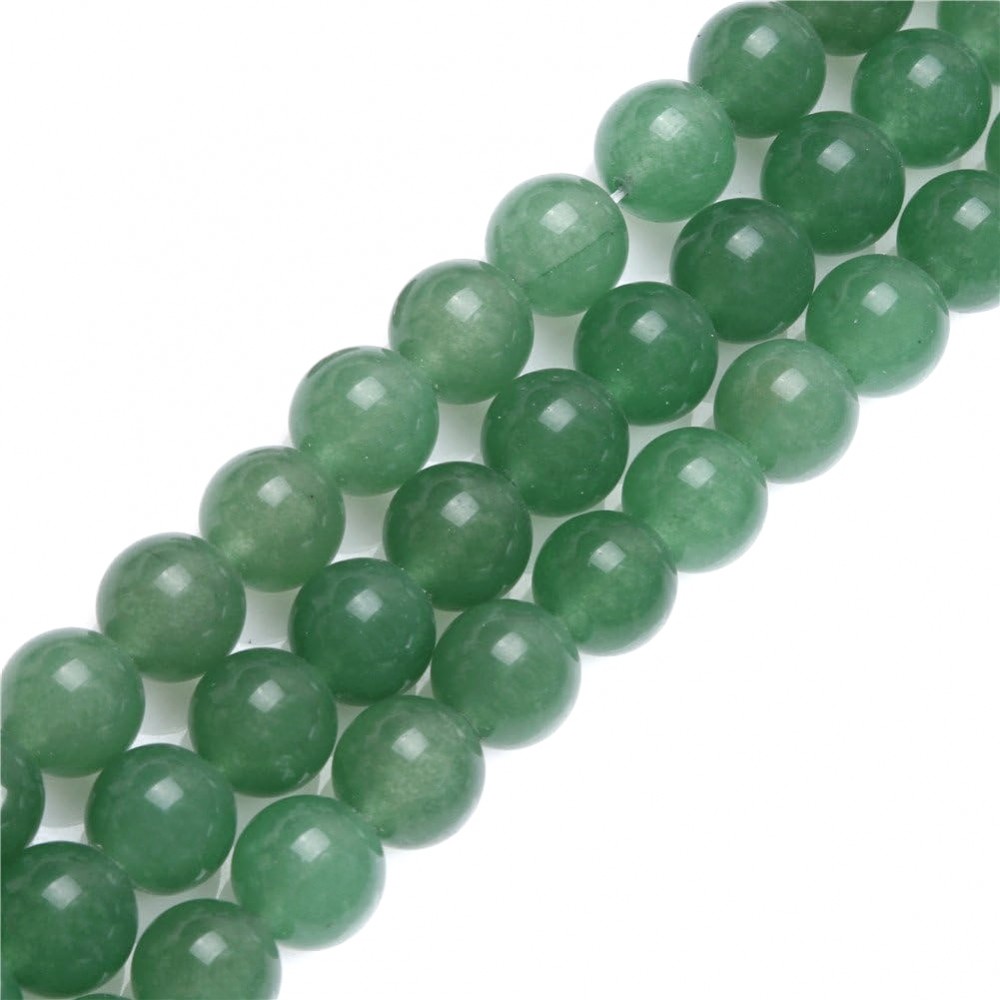 Αβεντουρίνη πράσινη (Aventurine) φυσικοί ημιπολύτιμοι λίθοι χάντρες 4mm/ 6mm/ 8mm/ 10mm (σειρά/38∽40cm) Αβεντουρίνη - Aventurine