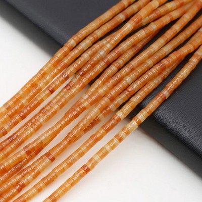 Κορνεόλη light (Carnelian) φυσικοί ημιπολύτιμοι λίθοι χάντρες ροδέλα 4x2mm (σειρά∽38cm∽150χάντρες)
