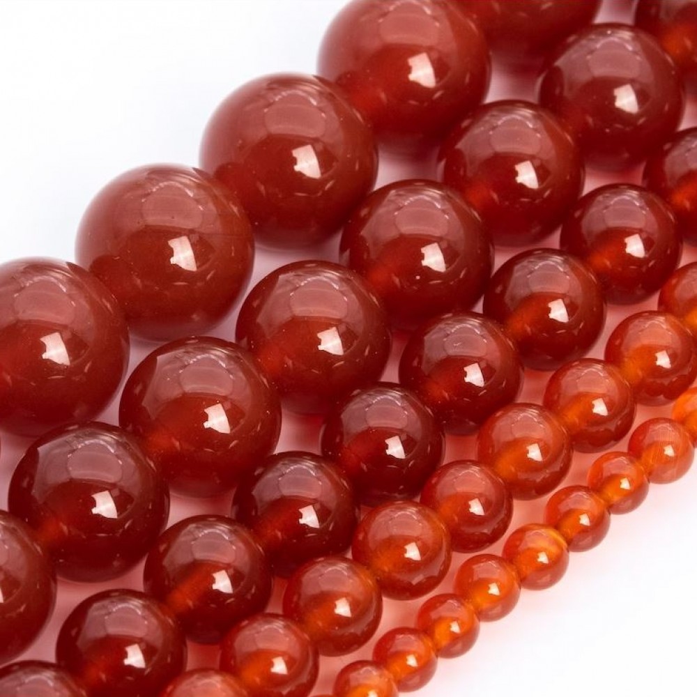 Carnelian beads natural semi precious stones 3mm/ 4mm/ 6mm/ 8mm/ 10mm/ 12mm (string/36∽38cm) Carnelian