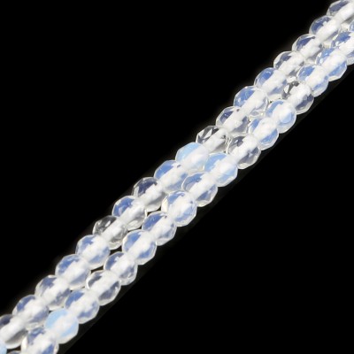 Φεγγαρόπετρα (Moonstone) πολυγωνικές χάντρες 4mm (σειρά∽38cm∽100χάντρες)