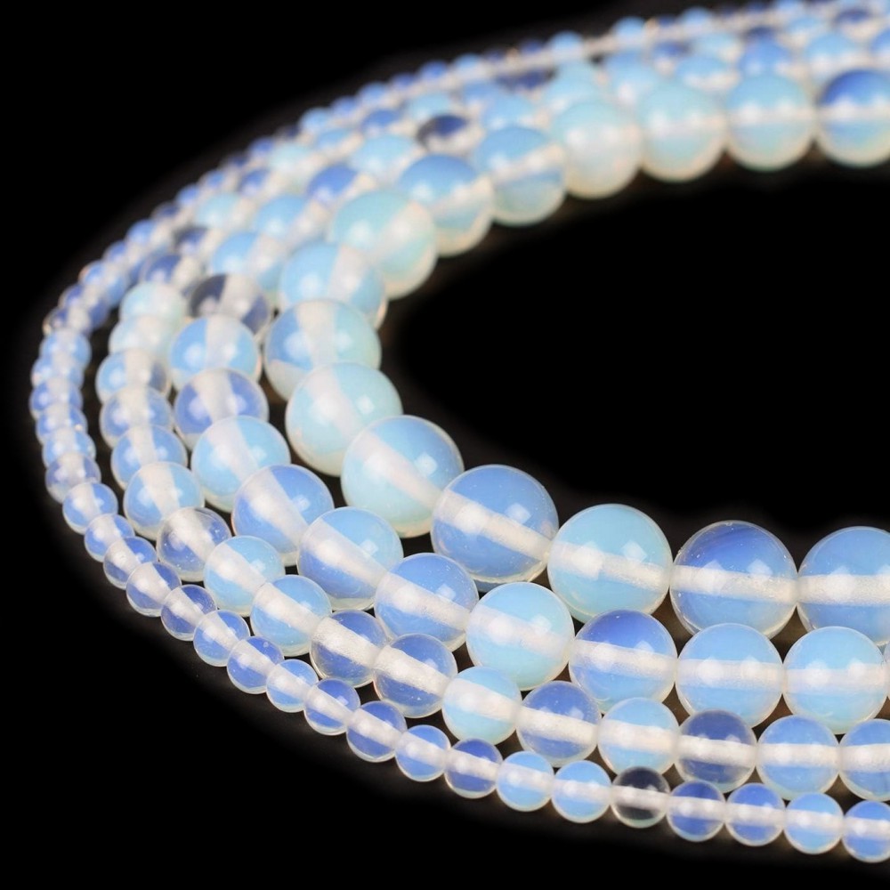 Φεγγαρόπετρα (Moonstone) χάντρες 4mm/ 6mm/ 8mm/ 10mm/ 12mm (σειρά/35∽38cm) Φεγγαρόπετρα - Moonstone