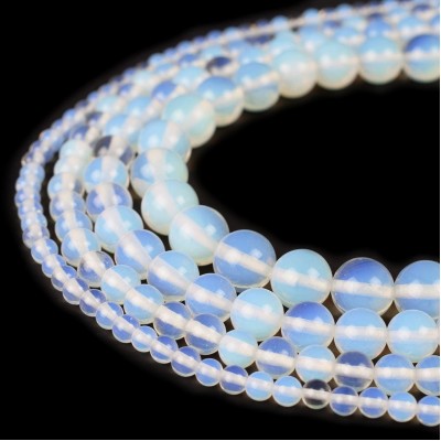 Φεγγαρόπετρα (Moonstone) χάντρες 4mm/ 6mm/ 8mm/ 10mm/ 12mm (σειρά/35∽38cm)
