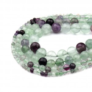 Fluorite Rainbow beads natural semi precious stones 4mm/ 6mm/ 8mm/ 10mm (string∽38cm) Fluorite