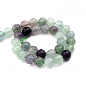 Fluorite Rainbow beads natural semi precious stones 4mm/ 6mm/ 8mm/ 10mm (string∽38cm) Fluorite