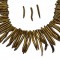 Yusuri brown raw coral 5∽6cm with hole (string/41cm∽90pcs.)