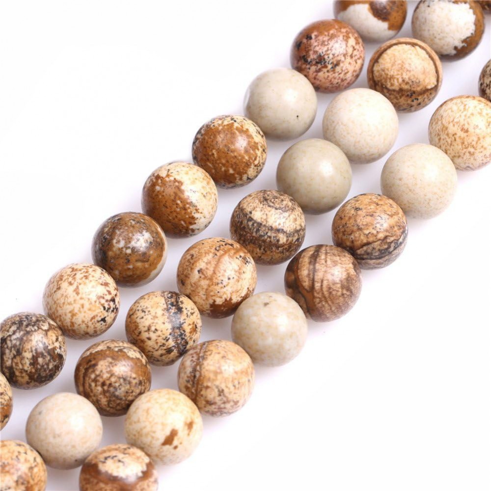 Ίασπις (Picture Jasper) φυσικοί ημιπολύτιμοι λίθοι χάντρες 3mm/ 5mm/ 6mm/ 8mm/ 10mm (σειρά/38∽40cm) Ίασπις - Jasper