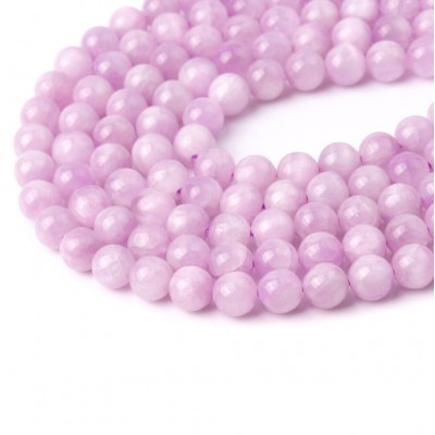 Κουνζίτης (Kunzite Madagascar) φυσικοί ημιπολύτιμοι λίθοι χάντρες 6mm / 8mm (σειρά/37∽39cm)