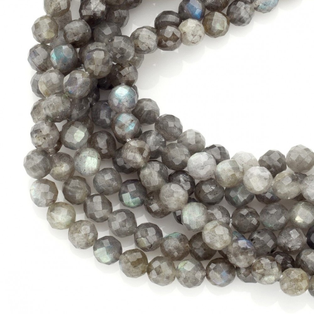 Λαμπραντορίτης (Labradorite) φυσικοί ημιπολύτιμοι λίθοι χάντρες πολυγωνικές 8mm/10mm (σειρά/38∽39cm) Λαμπραντορίτης - Labradorite