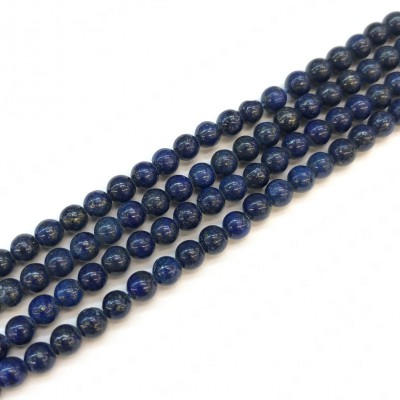 Λάπις Λάζουλι σκούρο (Lapis Lazuli) φυσικοί ημιπολύτιμοι λίθοι χάντρες 3mm (σειρά∽39cm∽138χάντρες)