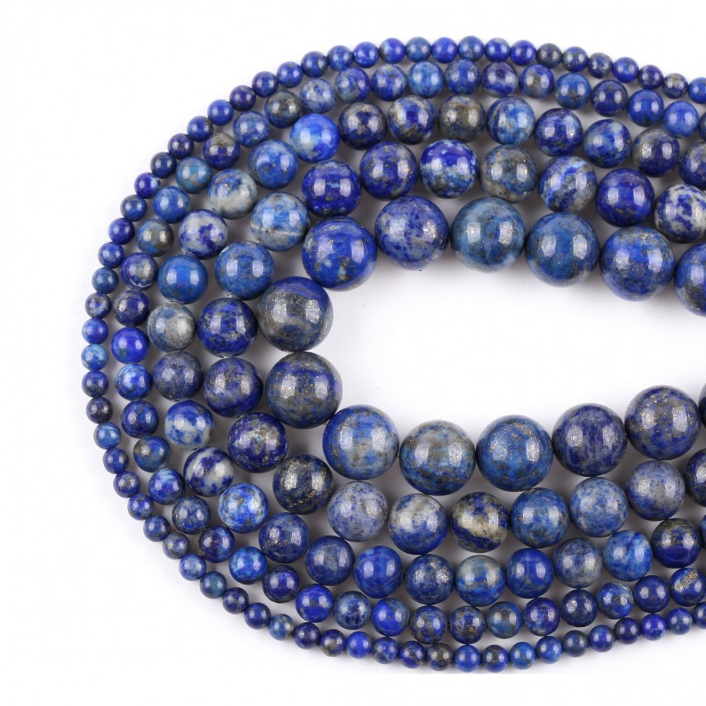 Λάπις Λάζουλι (Lapis Lazuli) φυσικοί ημιπολύτιμοι λίθοι χάντρες 4mm/ 5mm/ 6mm/ 8mm/ 10mm/ 12mm (σειρά/38cm∽39cm) Λάπις Λάζουλι - Lapis Lazuli