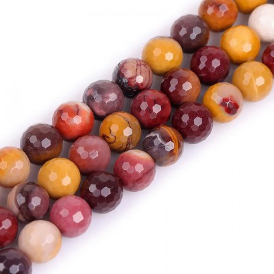 Μοκαΐτης (Mookaite) φυσικοί ημιπολύτιμοι λίθοι χάντρες πολυγωνικές 6mm (σειρά∽38cm∽60χάντρες)