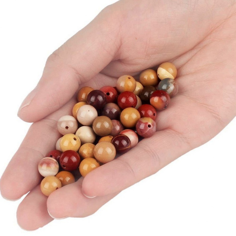 Μοκαΐτης (Mookaite) φυσικοί ημιπολύτιμοι λίθοι χάντρες 6mm/ 8mm (σειρά∽38cm) Μοκαΐτης - Mookaite