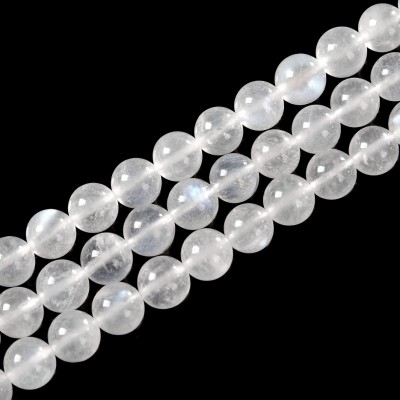 Φεγγαρόπετρα (Moonstone AA) φυσικοί ημιπολύτιμοι λίθοι χάντρες 6mm (σειρά∽38cm∽62χάντρες)