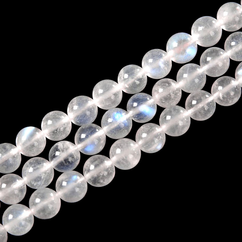 Φεγγαρόπετρα (Moonstone AAA) φυσικοί ημιπολύτιμοι λίθοι χάντρες 8mm / 10mm (σειρά/38∽39cm) Φεγγαρόπετρα - Moonstone