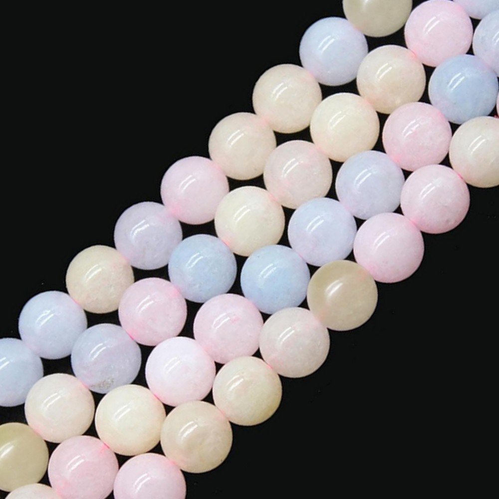 Μοργκανίτης (Morganite) φυσικοί ημιπολύτιμοι λίθοι χάντρες 6mm/ 8mm/ 10mm (σειρά/37∽38cm) Μοργκανίτης - Morganite