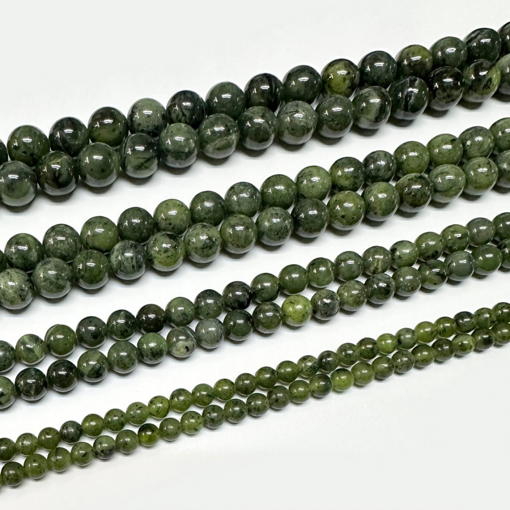 Νεφρίτης (Nephrite AAA) χάντρες φυσικές ημιπολύτιμες πέτρες 4mm/ 6mm/ 8mm/ 10mm (σειρά/38∽39cm) Νεφρίτης - Nephrite