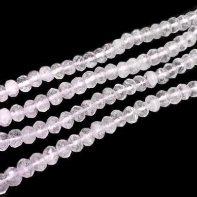 Χαλαζίας (Lavender semi clear Quartz) φυσικοί ημιπολύτιμοι λίθοι χάντρες πολυγωνικές 10mm / 12mm (σειρά/37∽38cm)