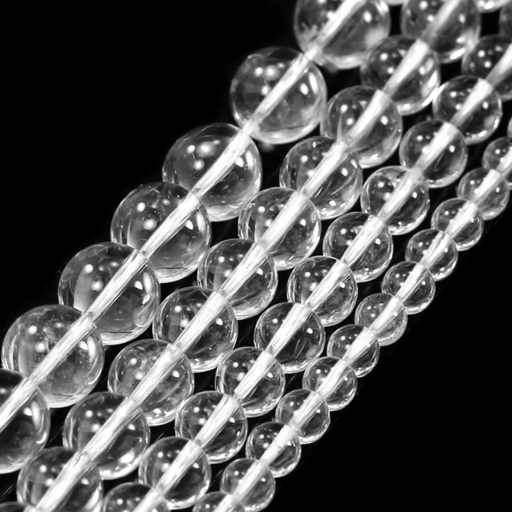 Χαλαζίας (Clear Quartz) φυσικοί ημιπολύτιμοι λίθοι χάντρες 5mm/ 6mm (σειρά/39∽40cm) Χαλαζίας - Quartz
