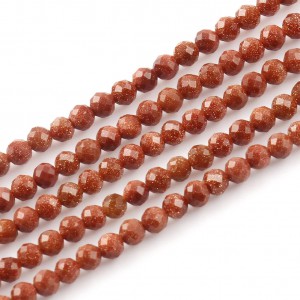 Χρυσόλιθος (gold Sandstone) φυσικοί ημιπολύτιμοι λίθοι χάντρες πολυγωνικές 2mm / 3mm (σειρά/38cm∽39cm) Χρυσόλιθος - Sandstone
